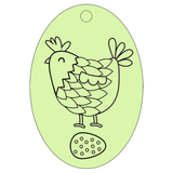 Chicken and Egg - Oval Sand Art - Pack of 10