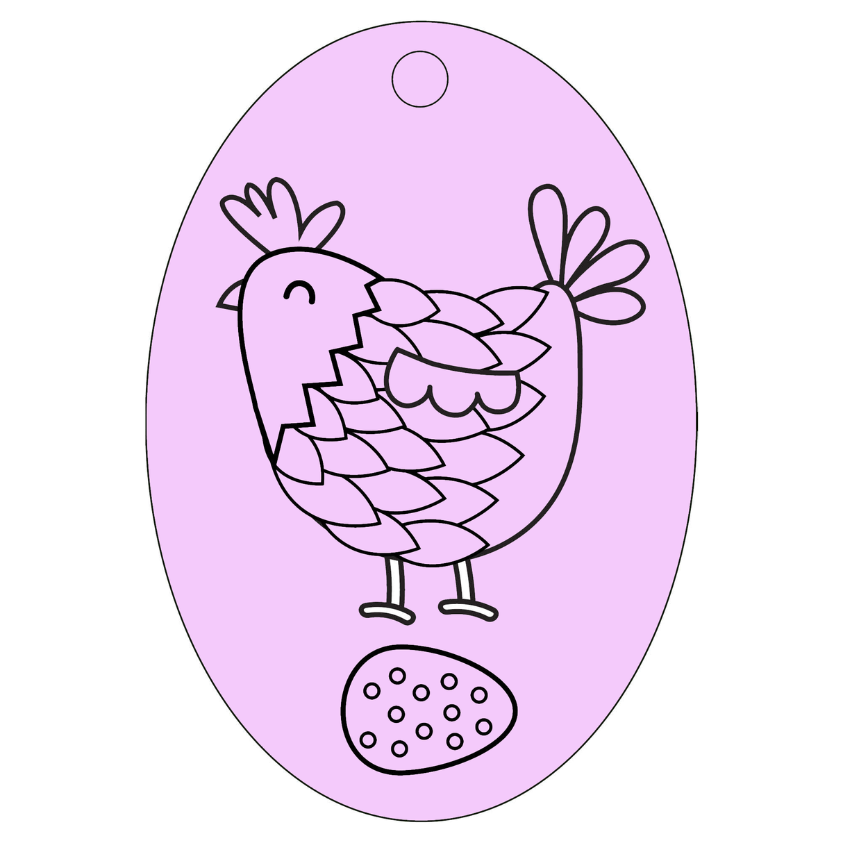 Chicken and Egg - Oval Sand Art - Pack of 10