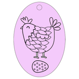 Chicken and Egg - Oval Sand Art - Pack of 10