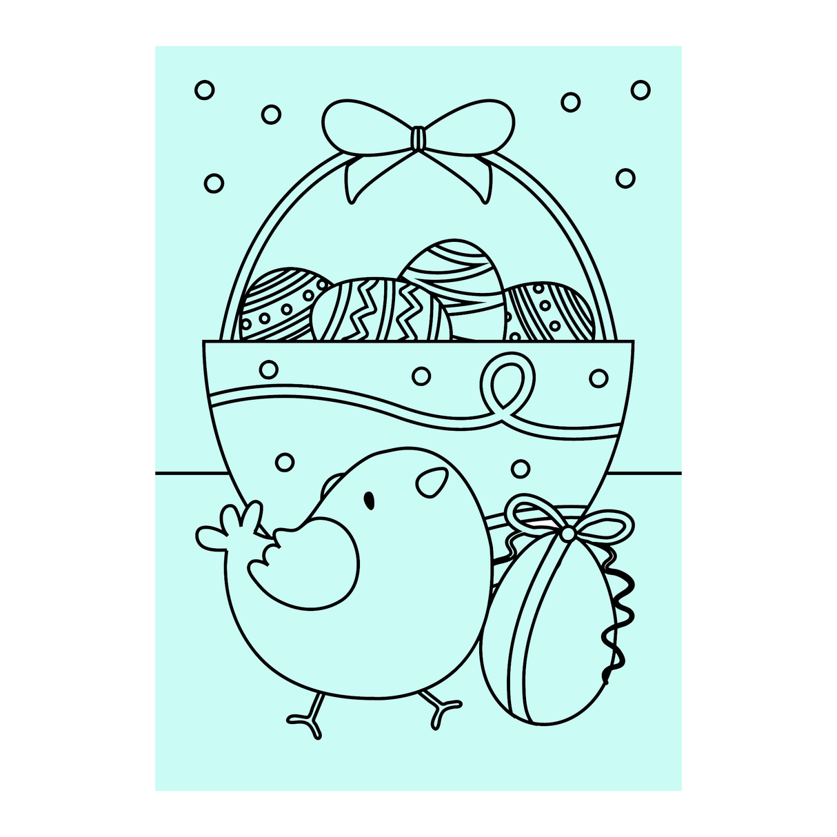 Chick with Easter Basket - A4 Sand Art -Pack of 10