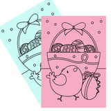 Chick with Easter Basket - A4 Sand Art -Pack of 10