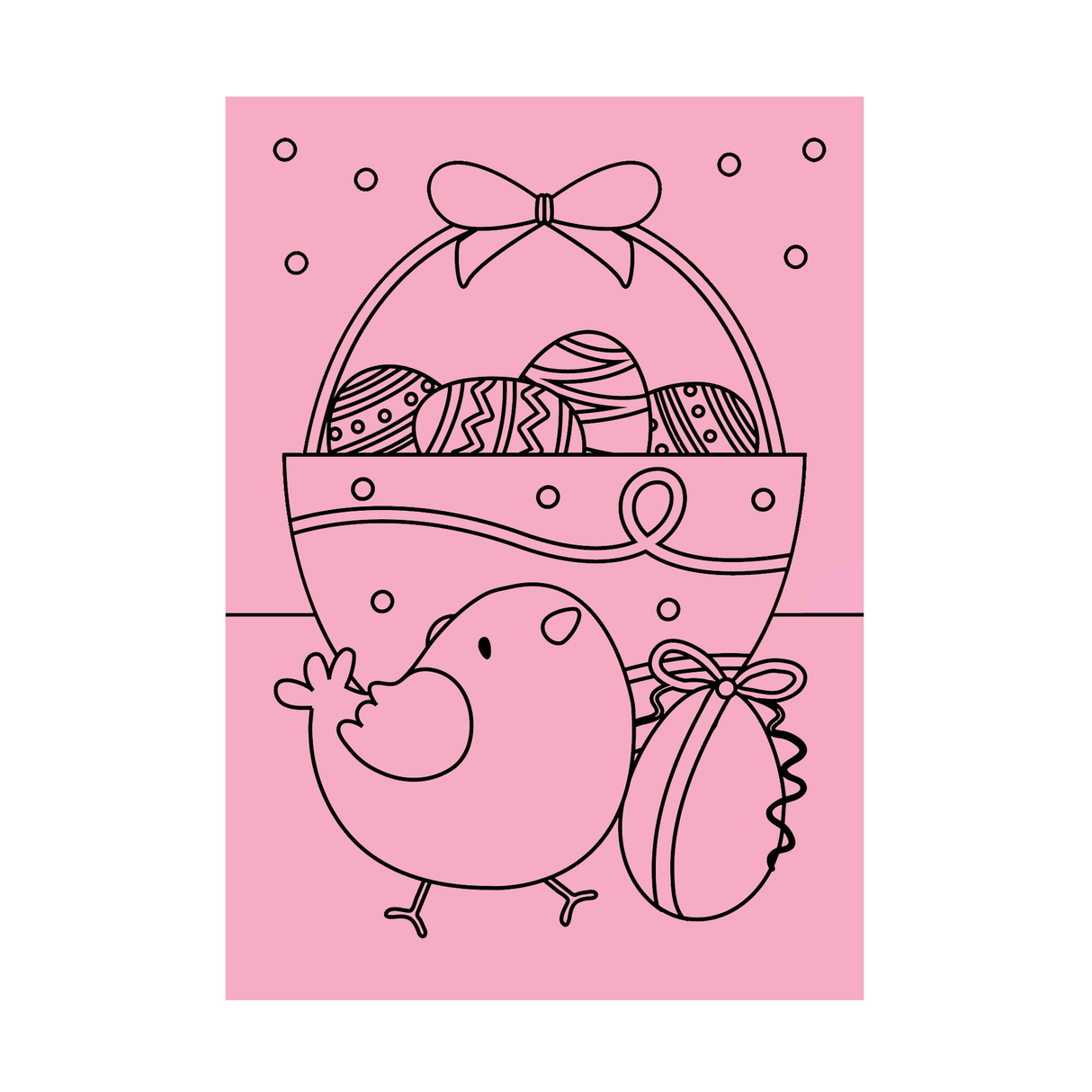 Chick with Easter Basket - A4 Sand Art -Pack of 10