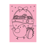 Chick with Easter Basket - A4 Sand Art -Pack of 10