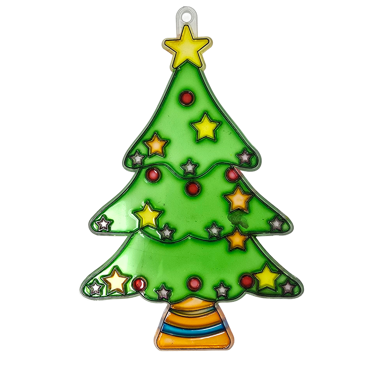 Suncatcher  -   Christmas Tree   -  Pack of 5 with Suction Hooks