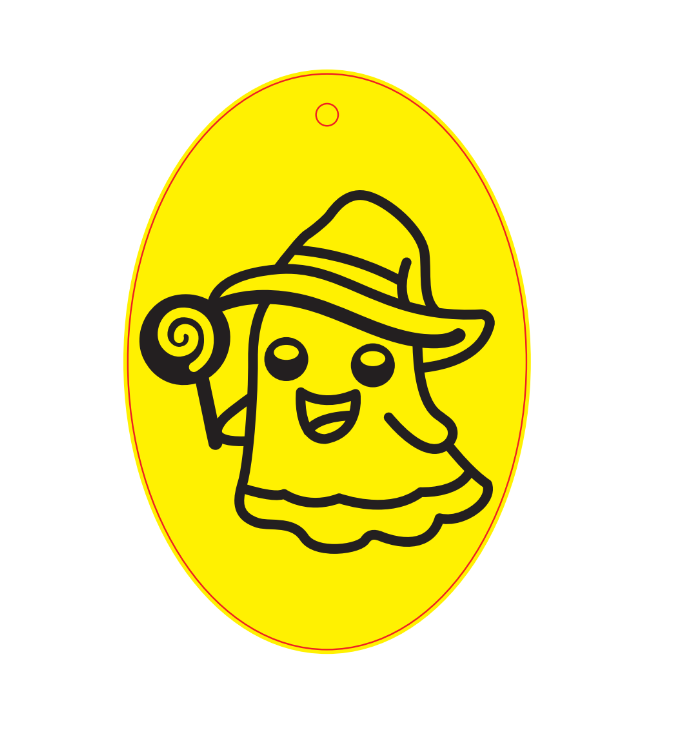 Cute Ghost Oval Sand Art Picture (10 Pack)