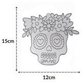 Suncatcher  -  Day of the Dead Skull  - Pack of 5 with Suction Hooks