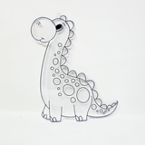 Suncatcher  -  Dino Diplodocus   -  Pack of 5 with Suction Hooks