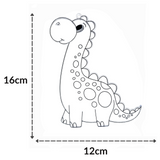 Suncatcher  -  Dino Diplodocus   -  Pack of 5 with Suction Hooks