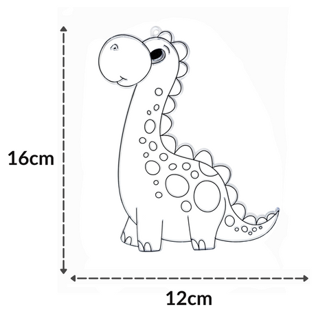 Suncatcher  -  Dino Diplodocus   -  Pack of 5 with Suction Hooks