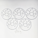 Suncatcher  -  Donut   -  Pack of 5 with Suction Hooks