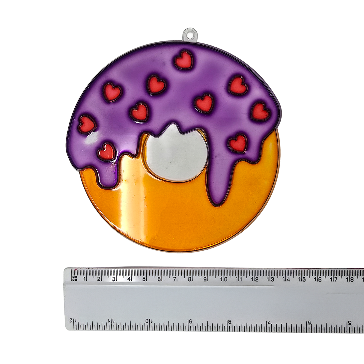 Suncatcher  -  Donut   -  Pack of 5 with Suction Hooks