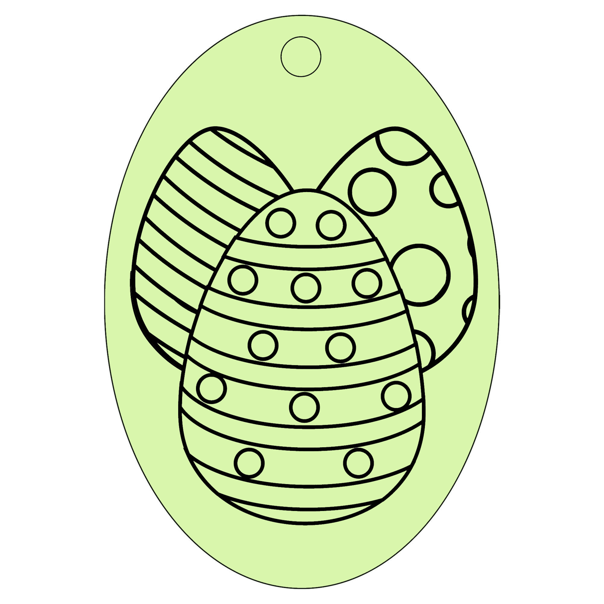 Easter Egg Trio - Oval Sand Art - Pack of 10