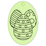 Easter Egg Trio - Oval Sand Art - Pack of 10
