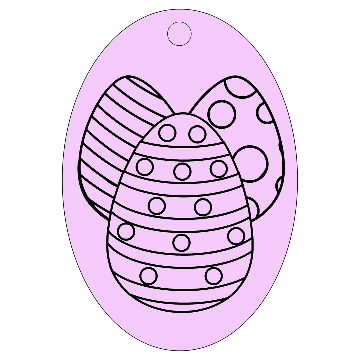 Easter Egg Trio - Oval Sand Art - Pack of 10