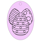 Easter Egg Trio - Oval Sand Art - Pack of 10