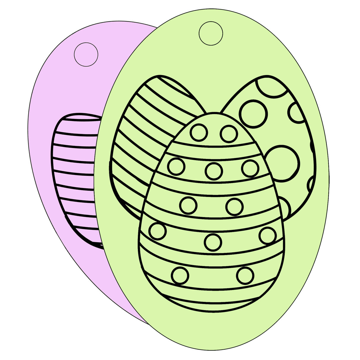 Easter Egg Trio - Oval Sand Art - Pack of 10