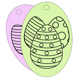 Easter Egg Trio - Oval Sand Art - Pack of 10