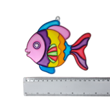Suncatcher  -  Fish   -   Pack of 5 with Suction Hooks