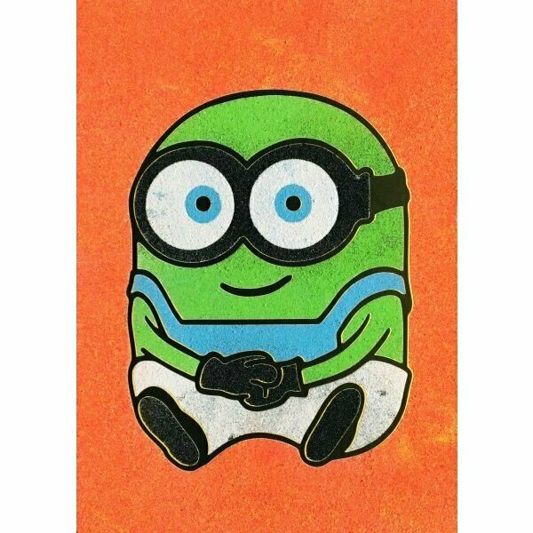 A4 Minions - Sitting Minion 3 Sand Art Picture (Pack 25)