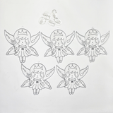Suncatcher  -  Fairy  -   Pack of 5 with Suction Hooks