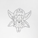 Suncatcher  -  Fairy  -   Pack of 5 with Suction Hooks