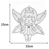 Suncatcher  -  Fairy  -   Pack of 5 with Suction Hooks