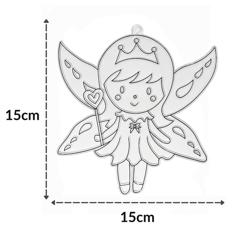 Suncatcher  -  Fairy  -   Pack of 5 with Suction Hooks