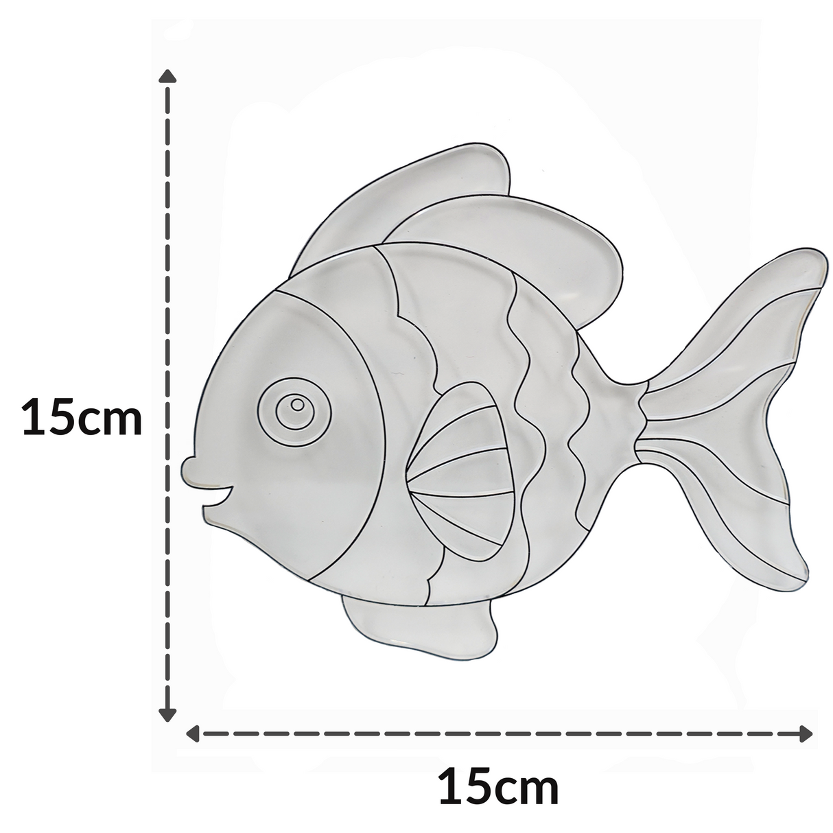 Suncatcher  -  Fish   -   Pack of 5 with Suction Hooks