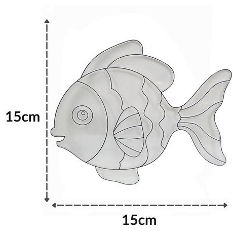 Suncatcher  -  Fish   -   Pack of 5 with Suction Hooks