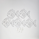 Suncatcher  -  Fish   -   Pack of 5 with Suction Hooks