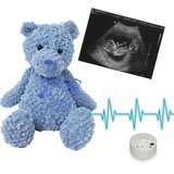 Heartbeat Stuffed Bear Flopsy Blue Teddy (16"")