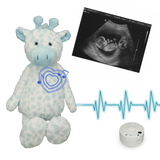 Heartbeat Stuffed Bear Flopsy Giraffe Blue Dots (16"")