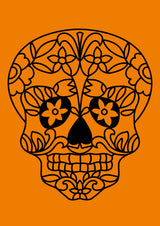 Day of the Dead Flower Skull A4 Sand Art Picture (10 Pack)
