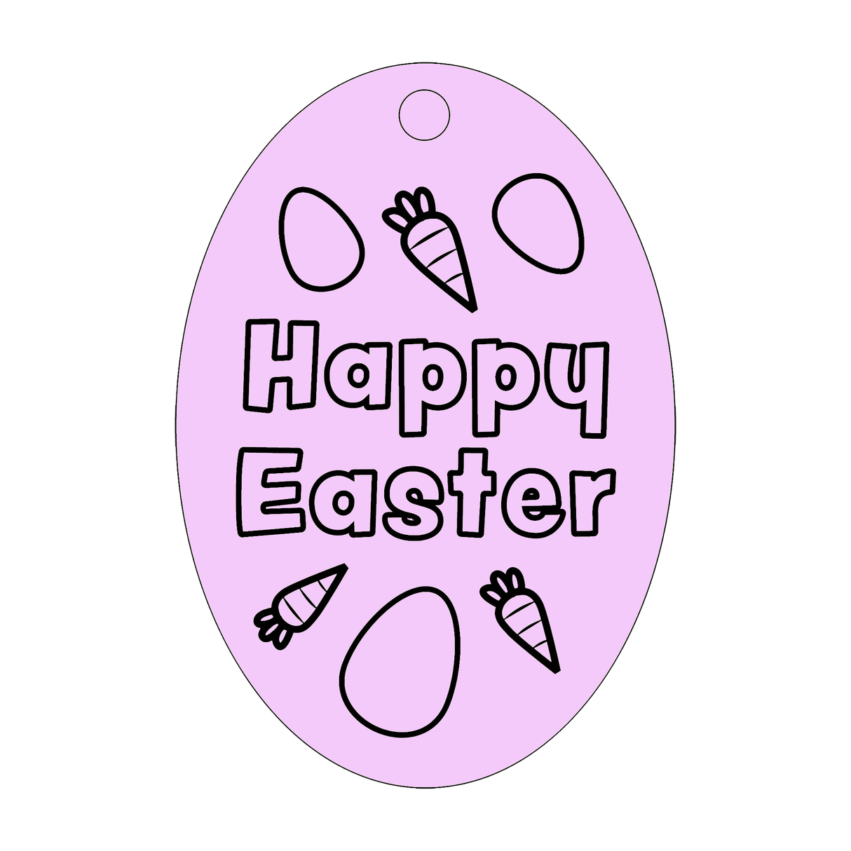 Happy Easter - Oval Sand Art - Pack of 10