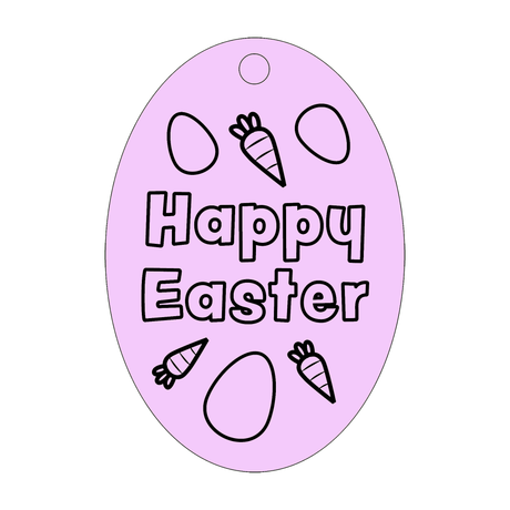 Happy Easter - Oval Sand Art - Pack of 10
