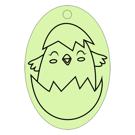 Hatchling Chick - Oval Sand Art - Pack of 10