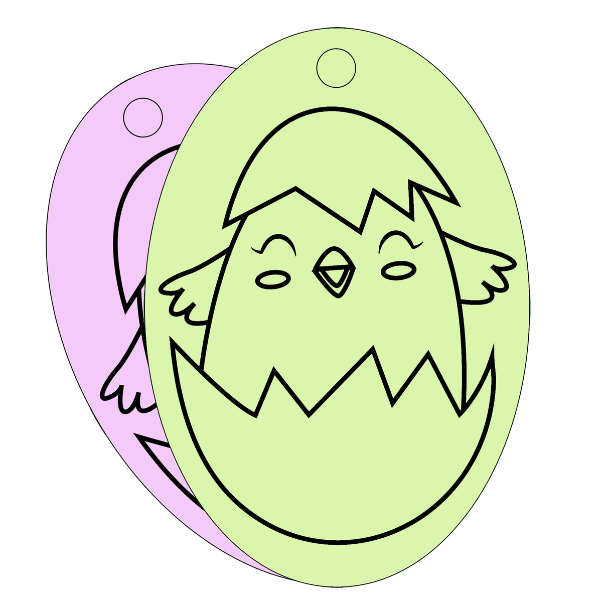 Hatchling Chick - Oval Sand Art - Pack of 10