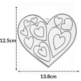 Suncatcher  -   Heart - Pack of 5 with Suction Hooks
