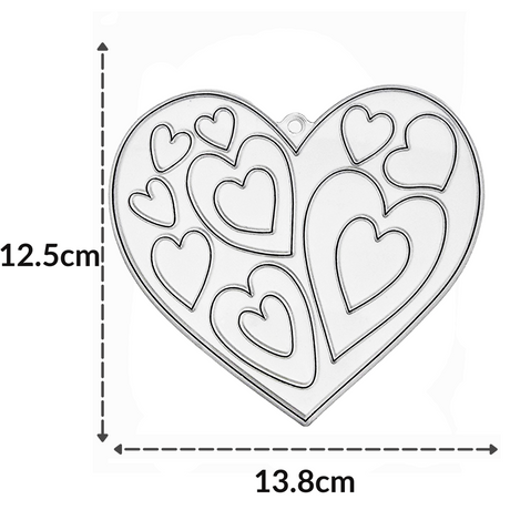 Suncatcher  -   Heart - Pack of 5 with Suction Hooks
