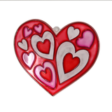 Suncatcher  -   Heart - Pack of 5 with Suction Hooks