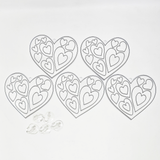 Suncatcher  -   Heart - Pack of 5 with Suction Hooks
