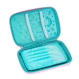 Turquoise Blue Unicorns & Rainbows Hardtop Pencil Case
