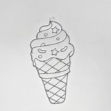 Suncatcher  -  Ice Cream   -   Pack of 5 with Suction Hooks