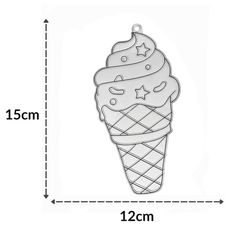 Suncatcher  -  Ice Cream   -   Pack of 5 with Suction Hooks