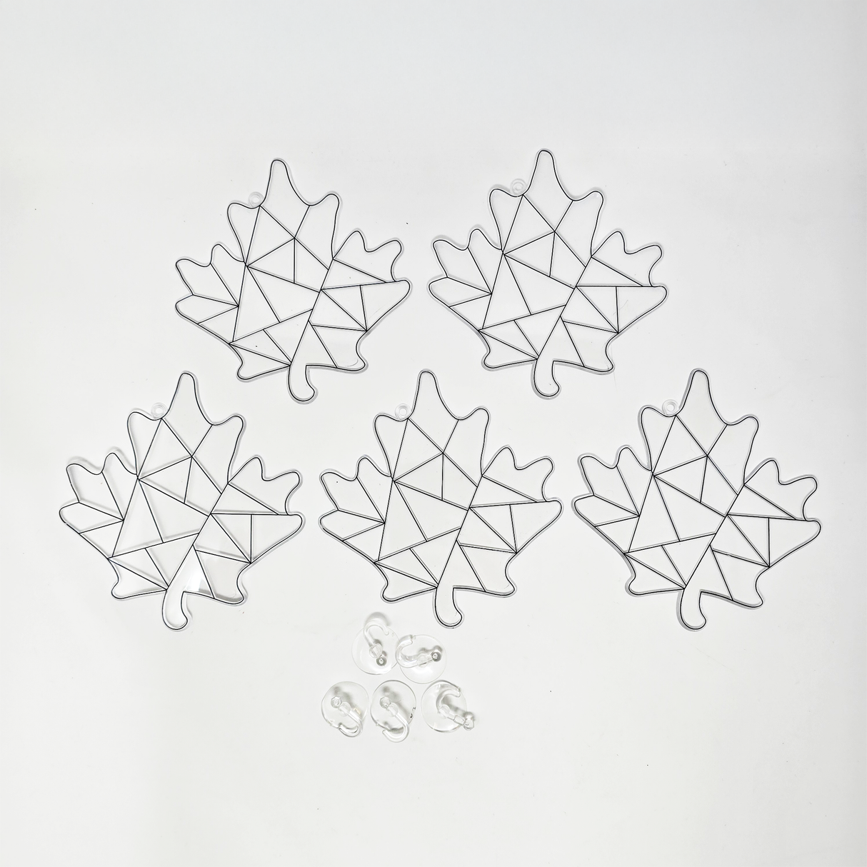 Suncatcher  -  Maple  -   Pack of 5 with Suction Hooks