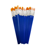 Paint Brushes Pack of 20 - 2 Assorted Round & Flat Brushes