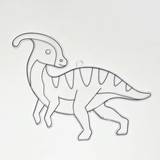 Suncatcher  - Dino Parasaurolophus  -   Pack of 5 with Suction Hooks