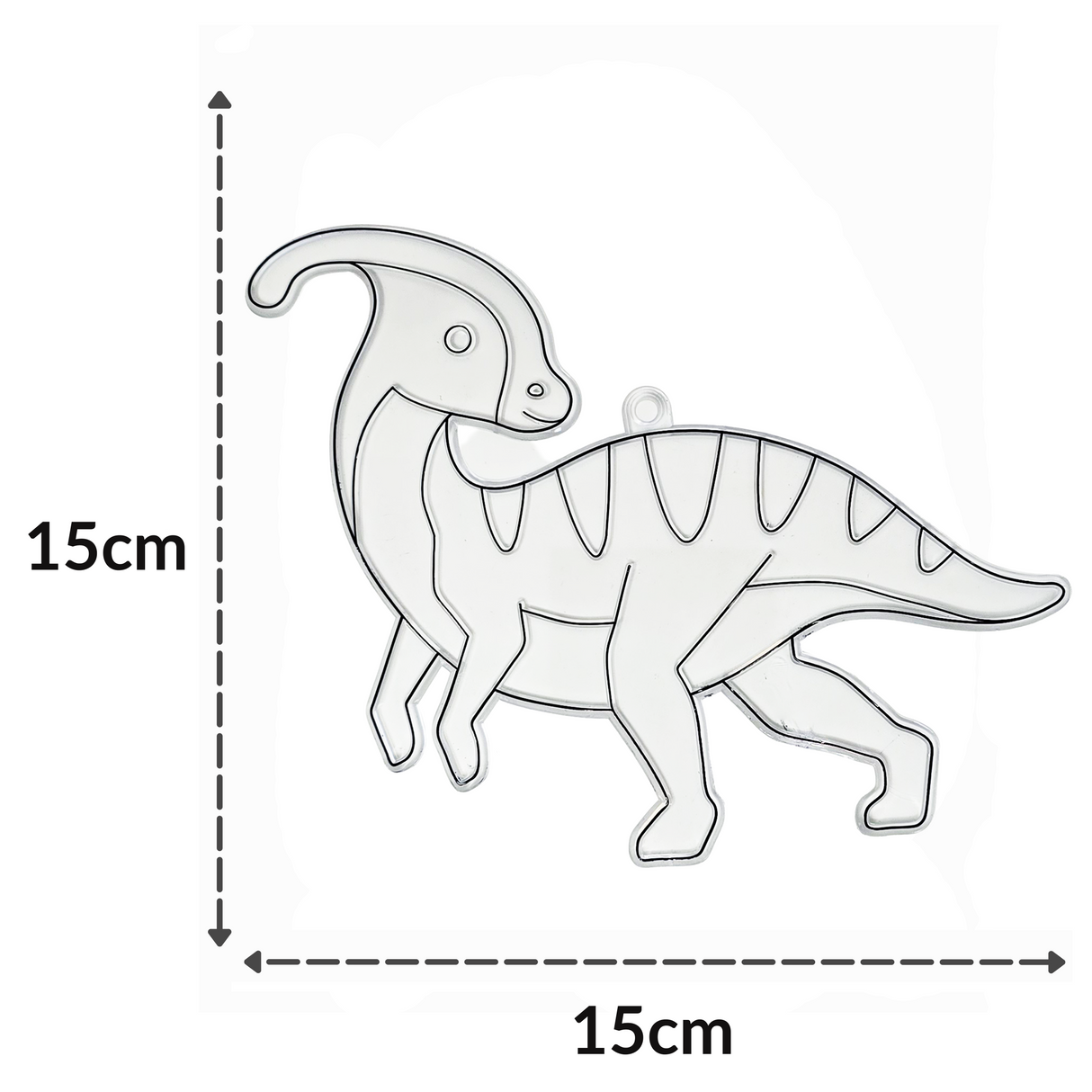Suncatcher  - Dino Parasaurolophus  -   Pack of 5 with Suction Hooks