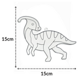 Suncatcher  - Dino Parasaurolophus  -   Pack of 5 with Suction Hooks