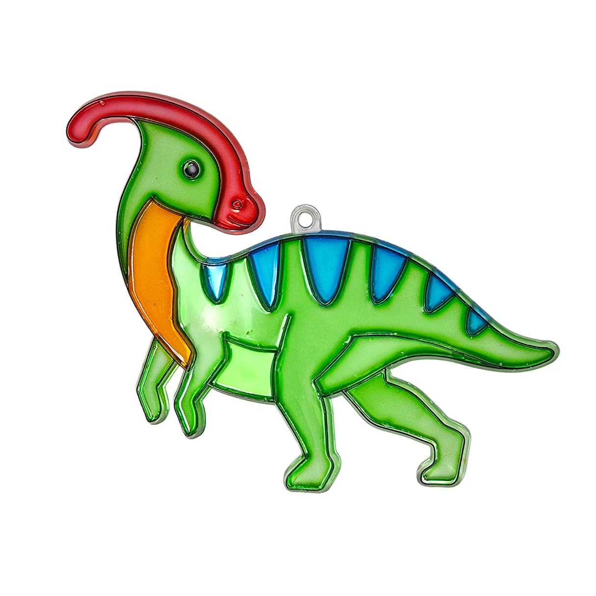 Suncatcher  - Dino Parasaurolophus  -   Pack of 5 with Suction Hooks